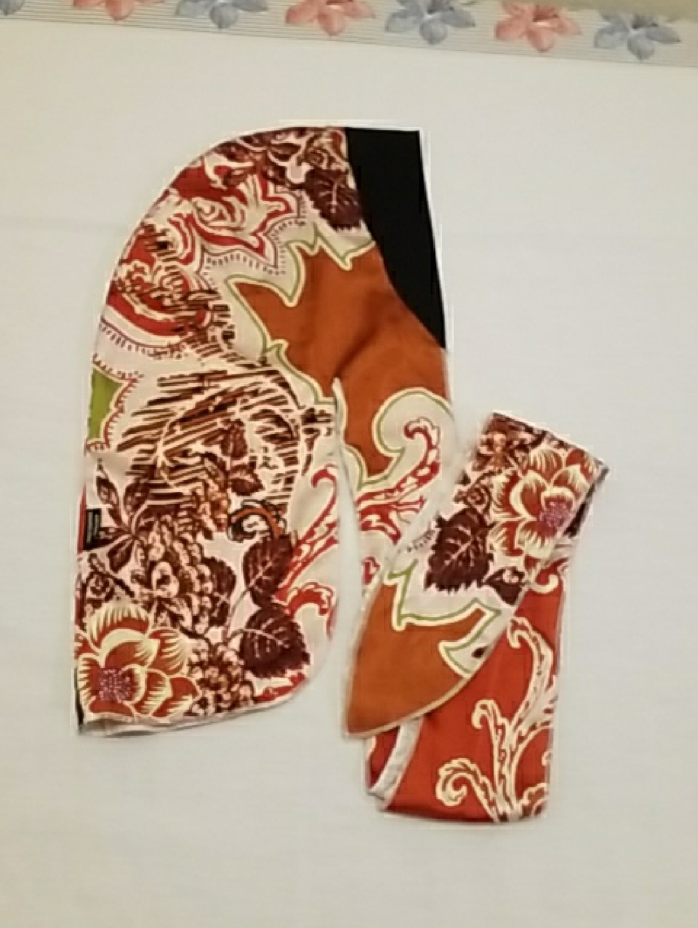 Floral Orange Multi Women's Headwrap Set
